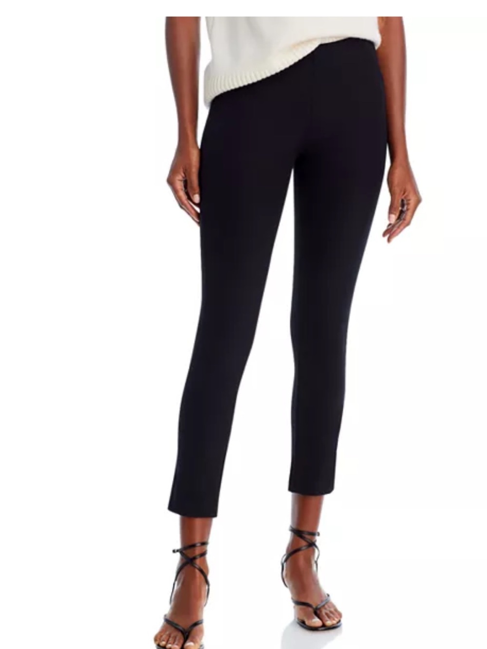 Veronica Beard Back Zip Scuba Stretch Ankle Pants Black Size 14